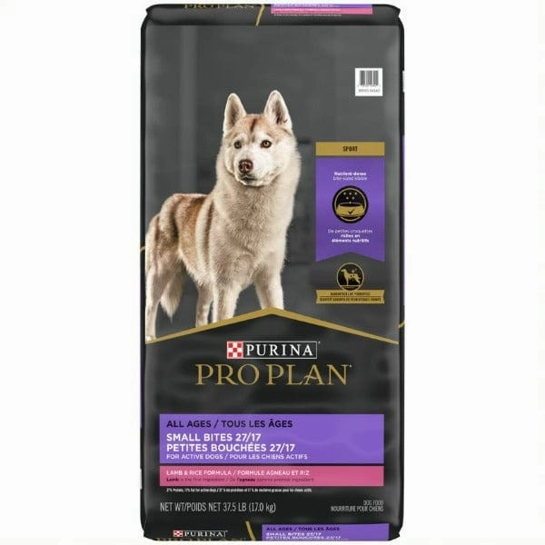 Purina Pro Plan Adult Sport 27/17 Small Bites Lamb & Rice Dry Dog Food, 37.5lb