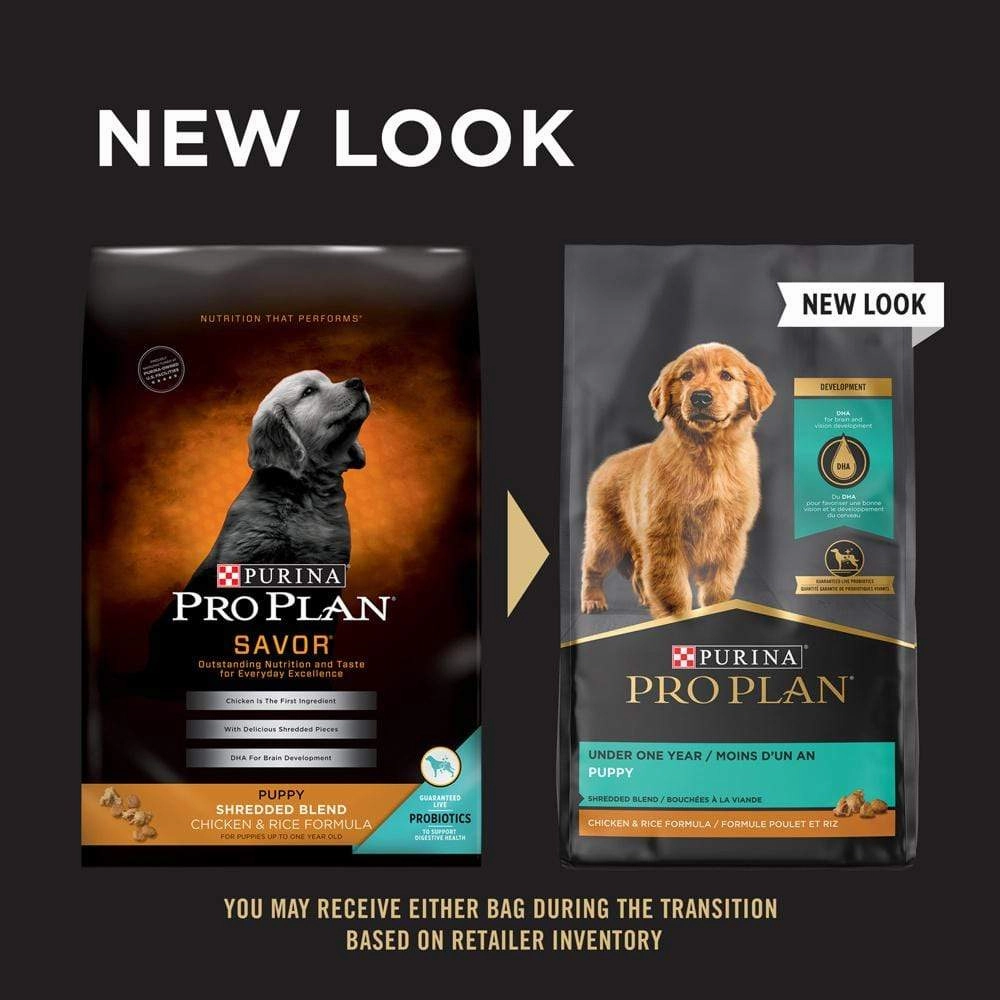 Purina Pro Plan Puppy Shredded Blend Chicken & Rice Formula Dry Dog Food