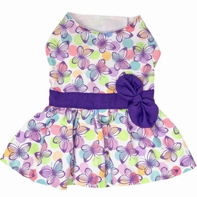 Purple Butterfly Dog Dress/Matching Leash