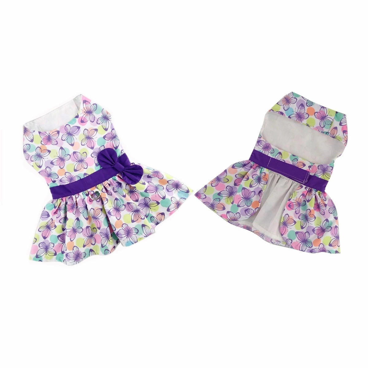 Purple Butterfly Dog Dress/Matching Leash