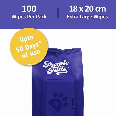 Purple Tails Canada Unscented Wipes for Dogs