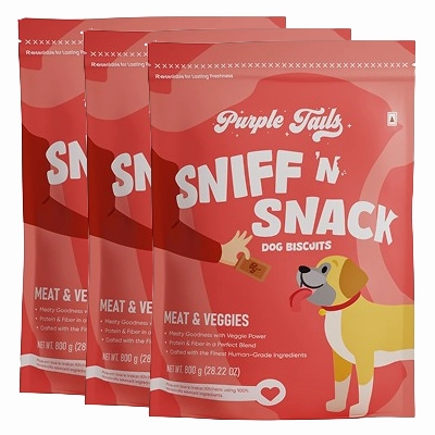 Purple Tails Meat and Veggies Biscuits Dog Treat