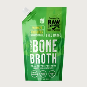 RAW DYNAMIC Frozen Free Range Chicken Bone Broth for Dogs