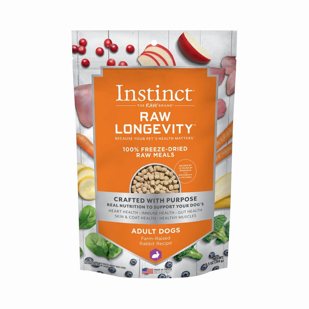 Raw Longevity Freeze Dried Raw Meals - Rabbit Dog Food