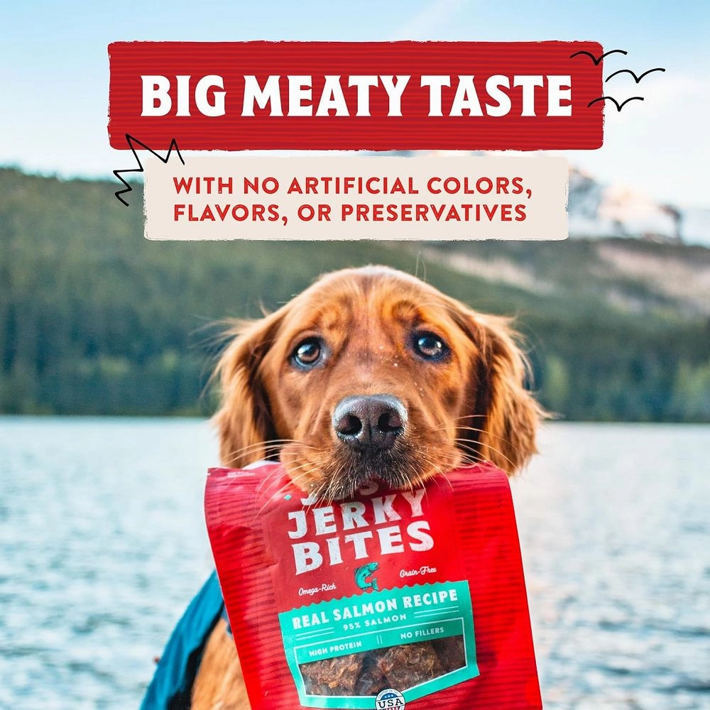 Real Salmon Jerky Bites Dog Treats