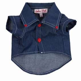 Red Hearts Boys Thin Dog Shirt
