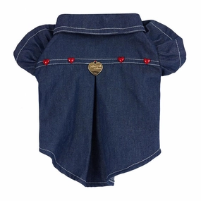Red Hearts Girls Thin Dog Shirt