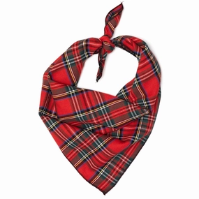 Red Plaid III Dog Bandana