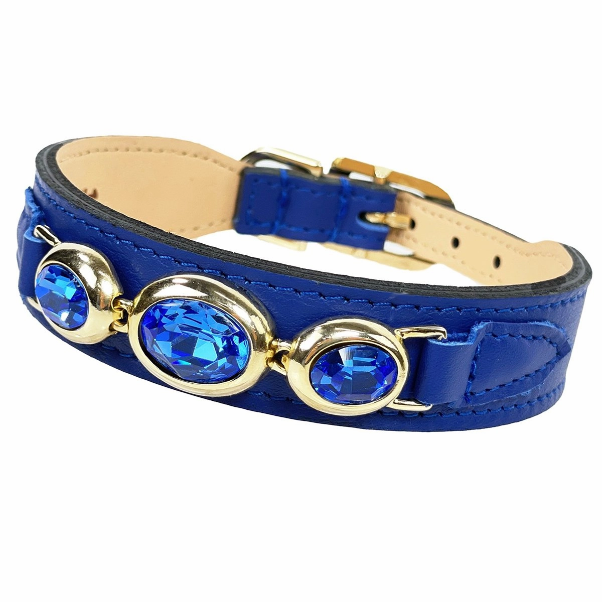 Regency Collection Dog Collar Cobalt Blue/Gold