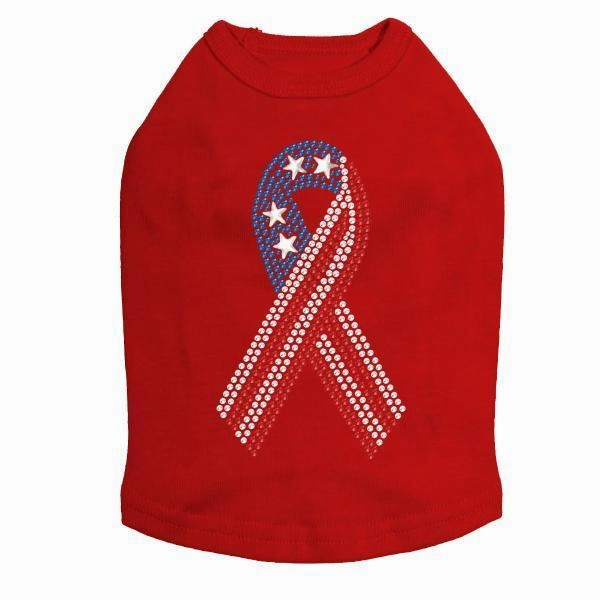 Ribbon Rhinestone Dog Tank