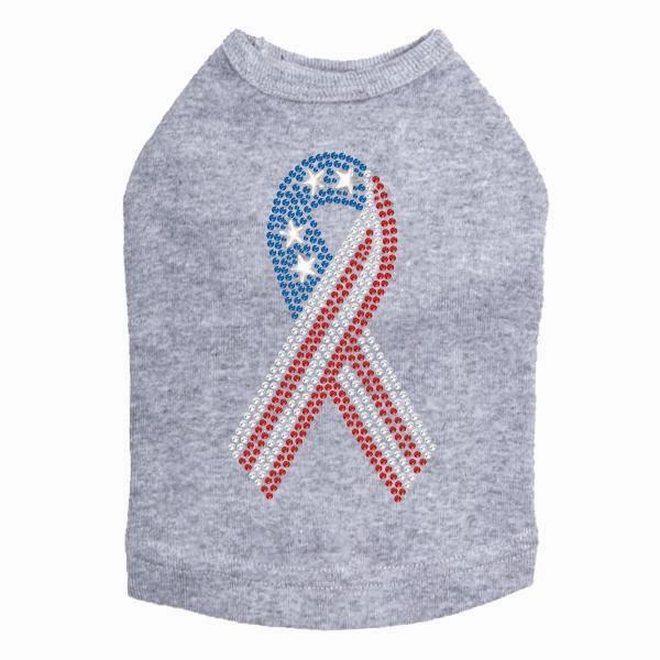 Ribbon Rhinestone Dog Tank