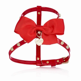 Roses Dog Harness Red