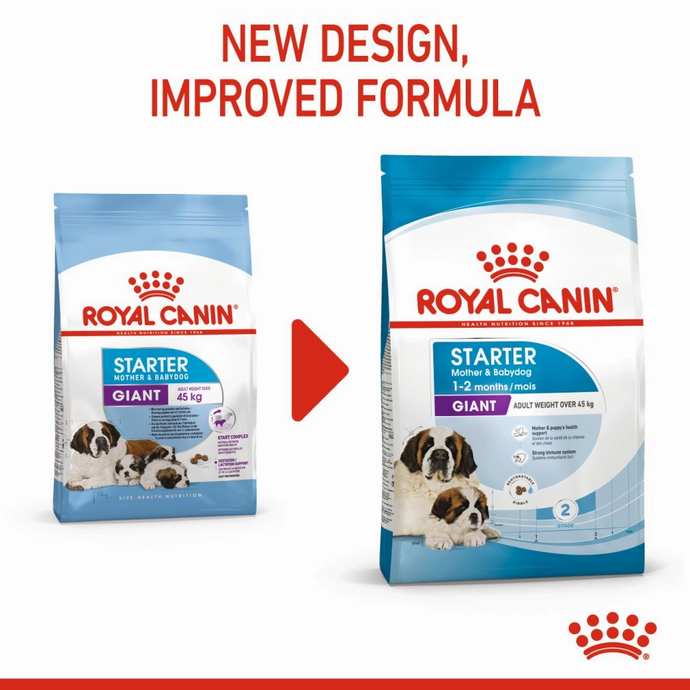 Royal Canin Giant Breed Dog and Puppies Starter Dry Food and Maxi Puppy Dog Wet Food Combo