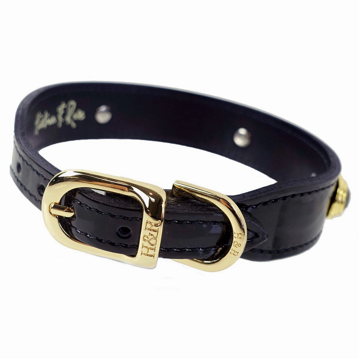 Royal Collection Dog Collar Black Patent