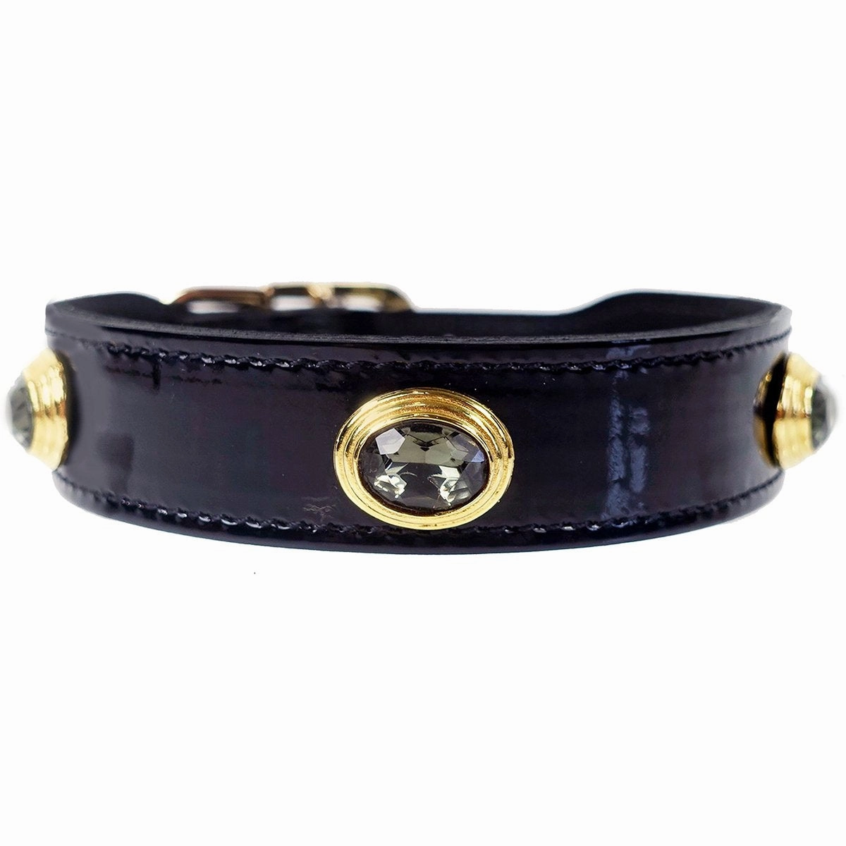 Royal Collection Dog Collar Black Patent