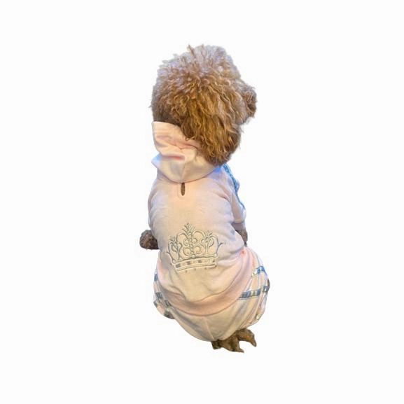 Run Run Run Dog Track Suit Light Pink