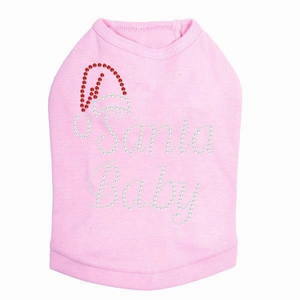 Santa Baby Rhinestone Dog Tank