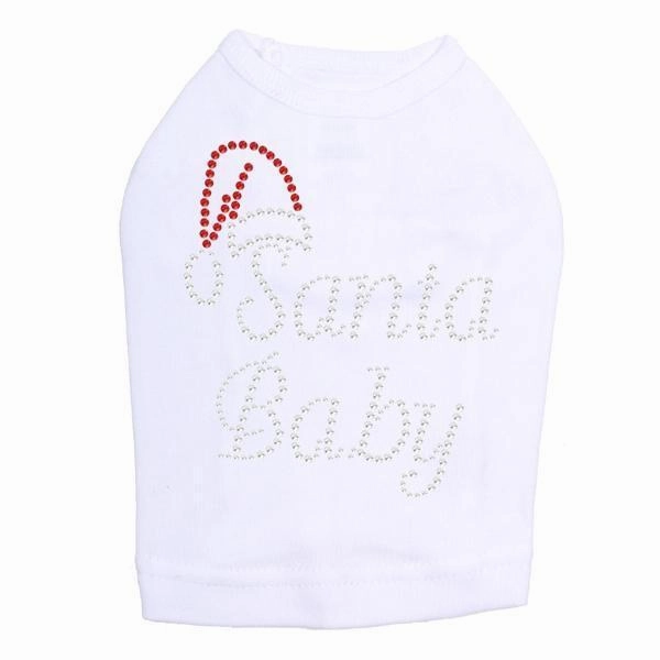 Santa Baby Rhinestone Dog Tank