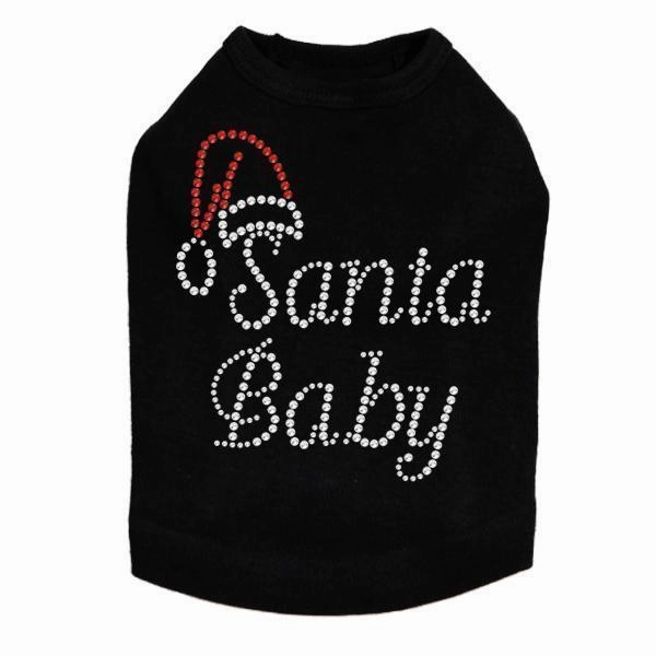 Santa Baby Rhinestone Dog Tank