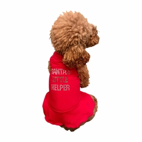 Santa's Little Helper Dog Dress Red