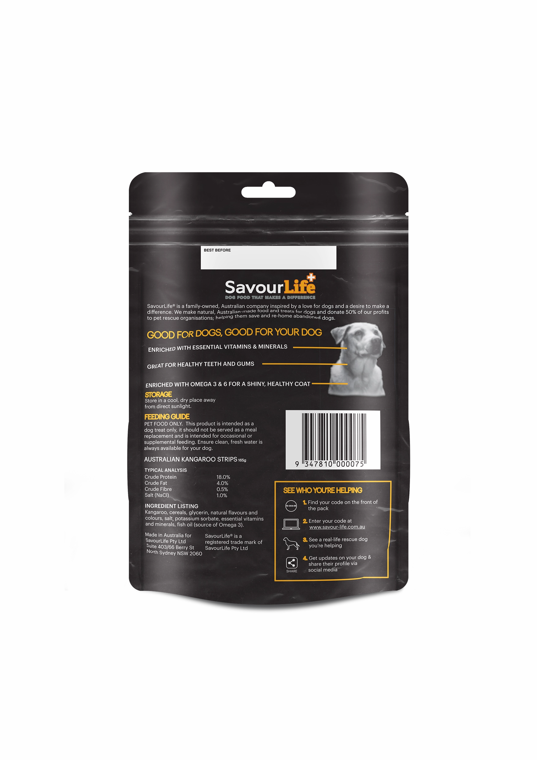 SavourLife - Australian Kangaroo Strips (165g)