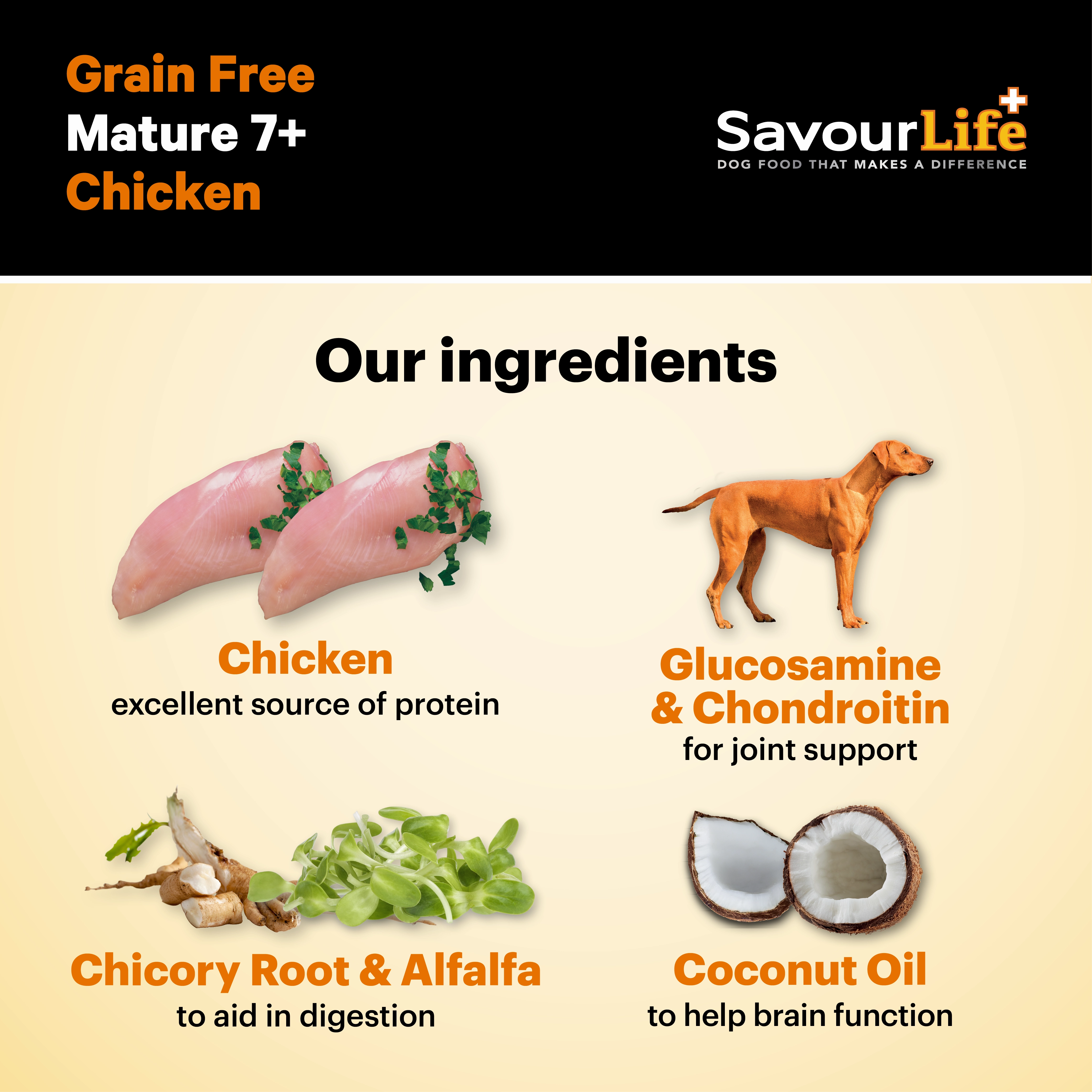 SavourLife - Grain Free Chicken Mature 7  Dog Dry Food (2.5kg)