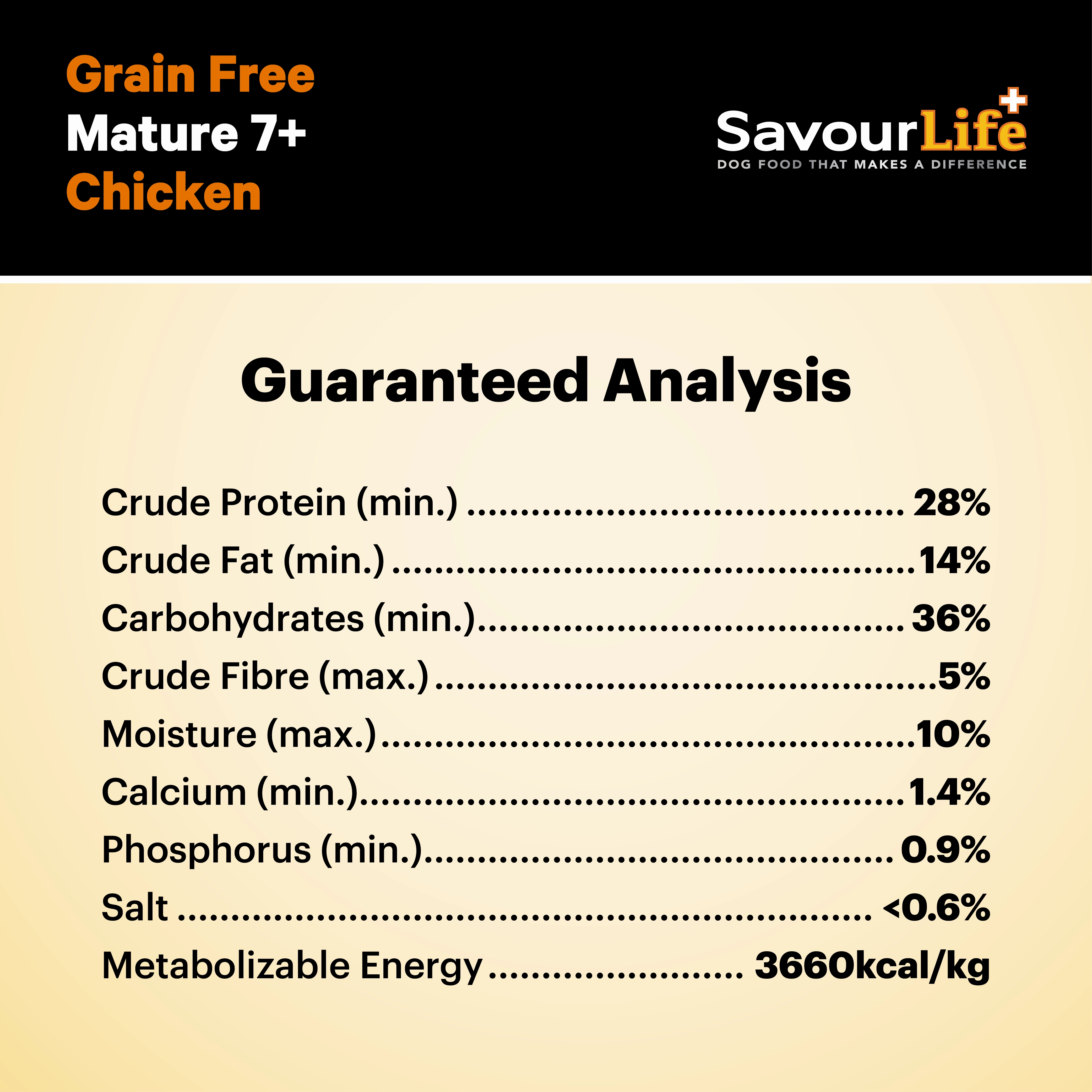 SavourLife - Grain Free Chicken Mature 7  Dog Dry Food (2.5kg)