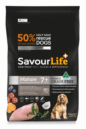 SavourLife - Grain Free Chicken Mature 7  Dog Dry Food (2.5kg)