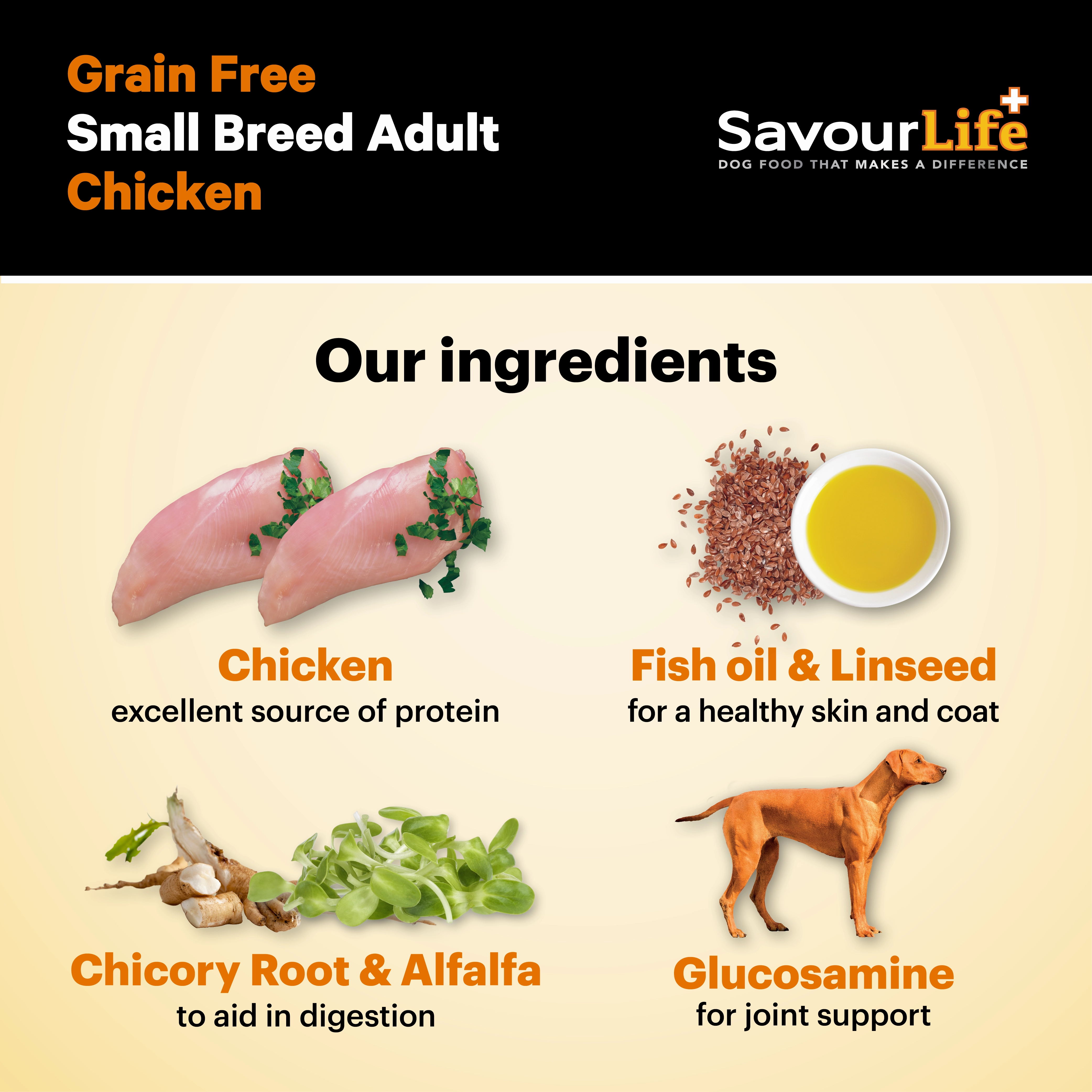SavourLife - Grain Free Chicken Small Breed Dog Dry Food (2.5kg)