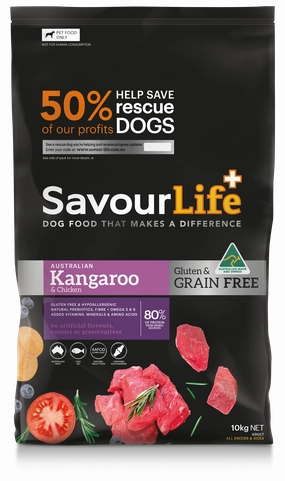 SavourLife - Grain Free Kangaroo & Chicken Dog Dry Food (10kg)