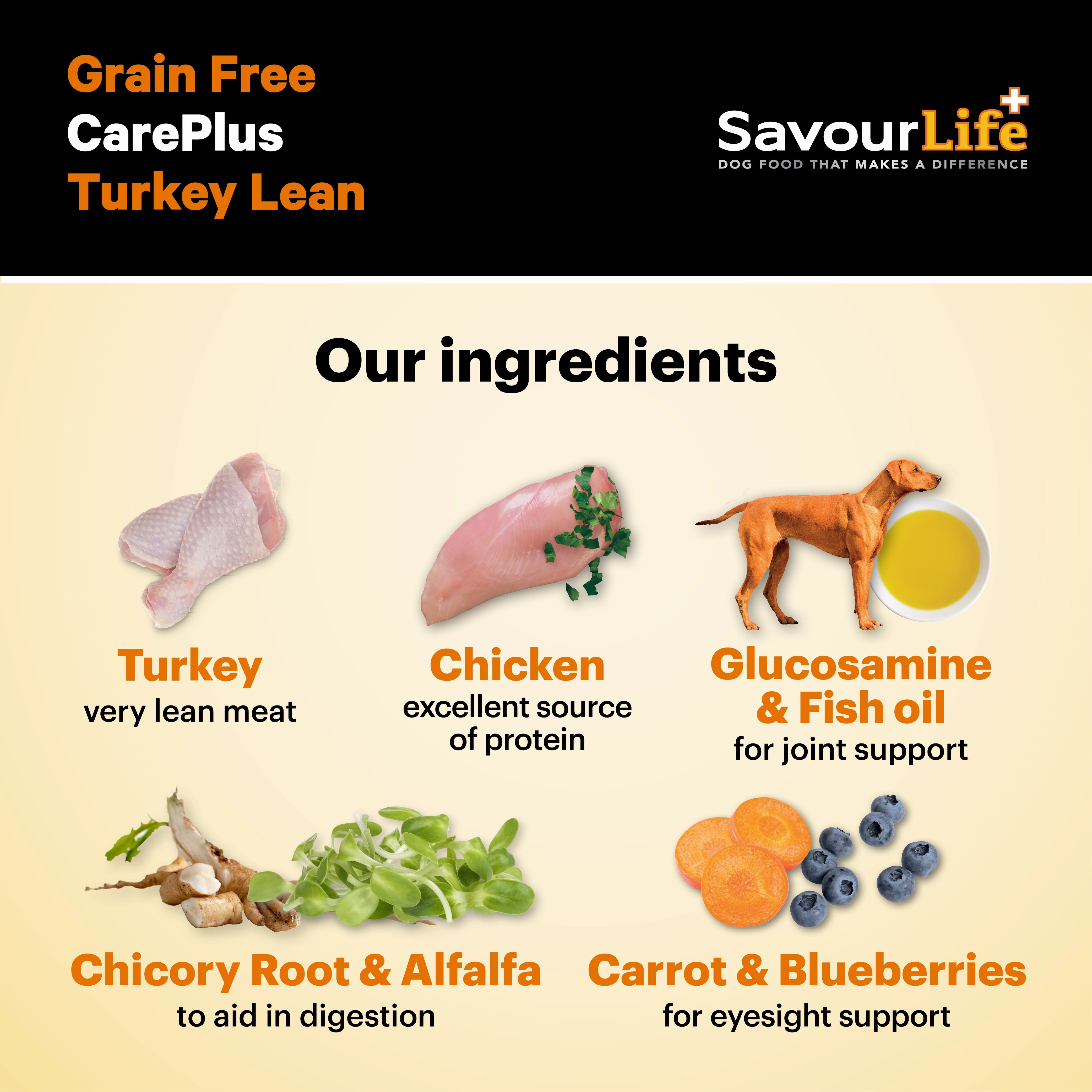 SavourLife - Grain Free Turkey CarePlus Lean Dog Dry Food (10kg)