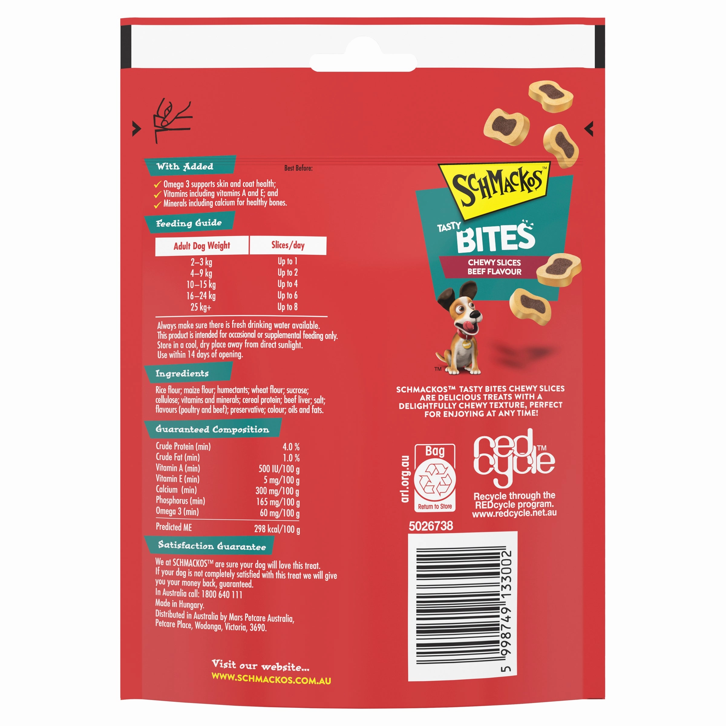 SCHMACKOS - Tasty Bites Chewy Slices Beef (155g)