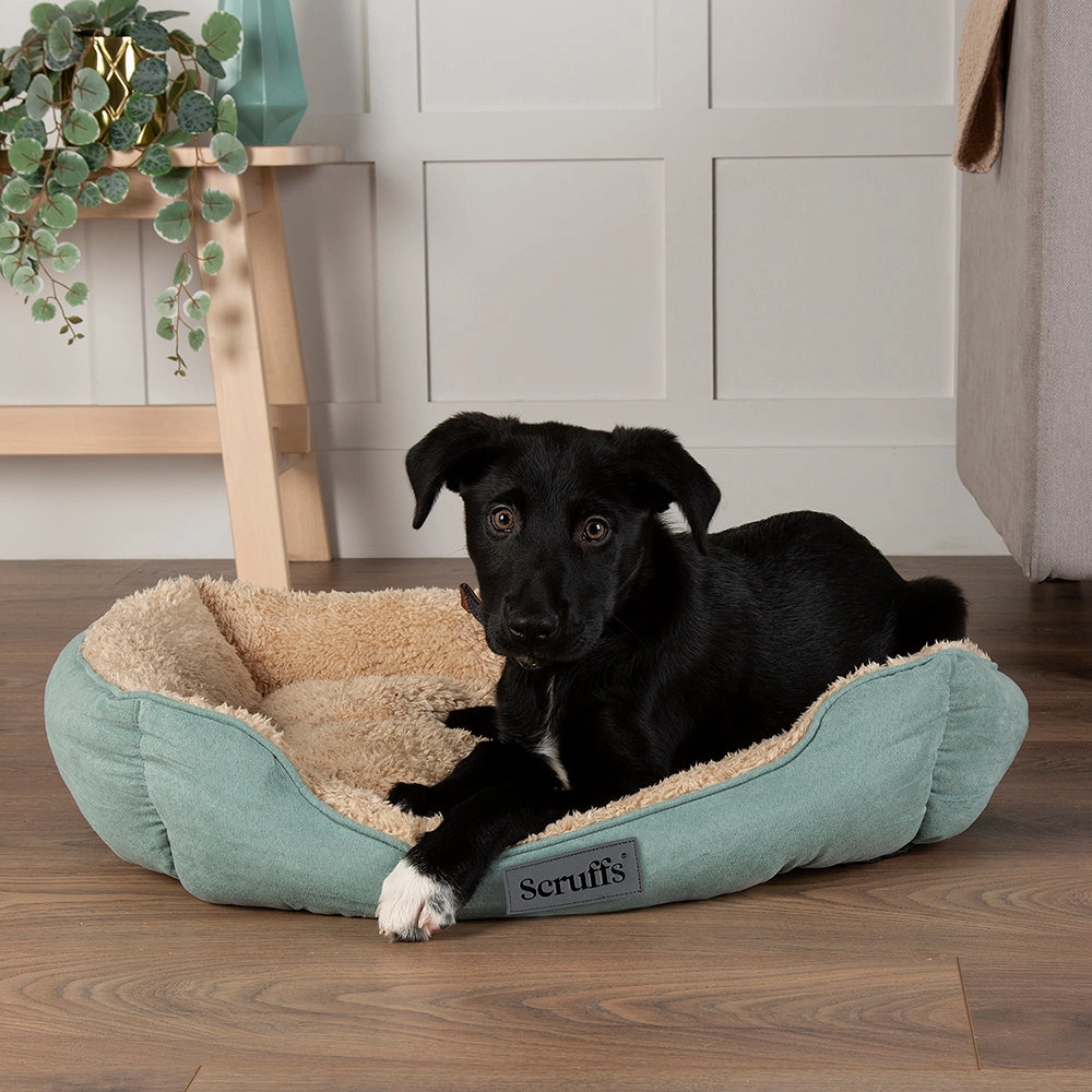 Scruffs - Cosy Box Bed Sage Green (60 x 50cm)