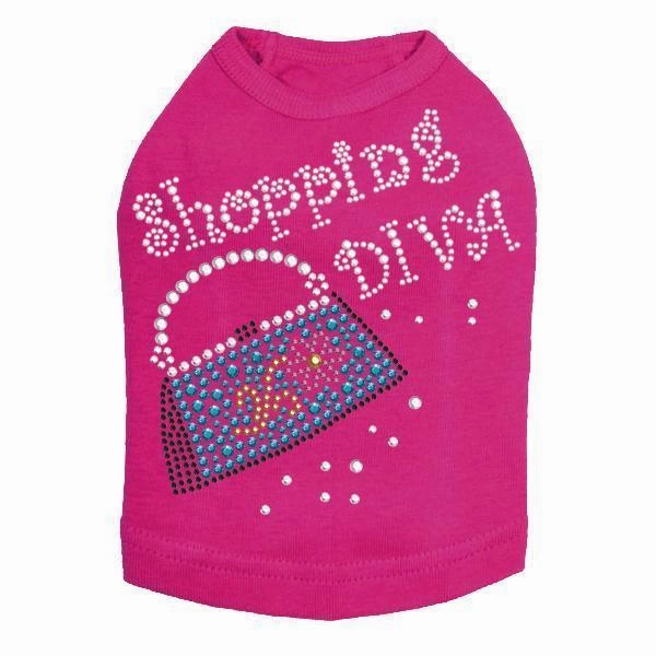 Shopping Diva Rhinestone Dog Tank