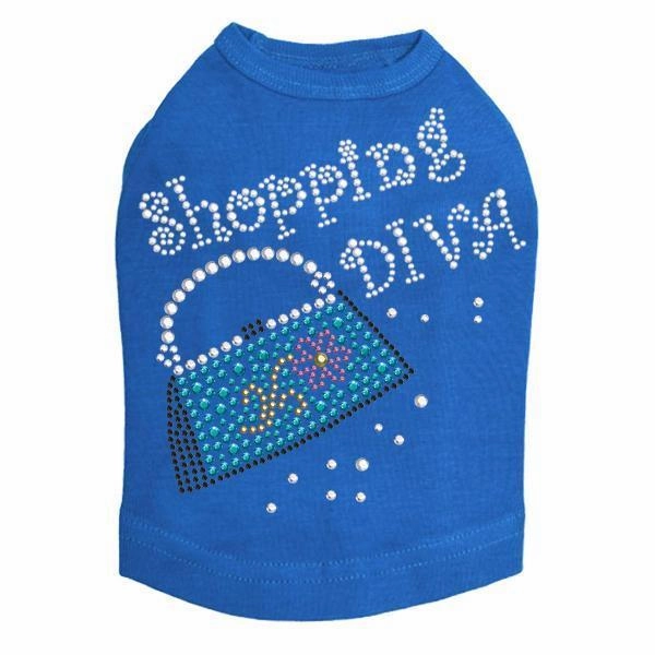 Shopping Diva Rhinestone Dog Tank