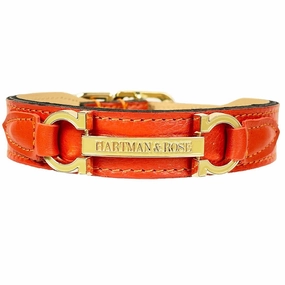 Signature Collection Dog Collar Tangerine/Gold