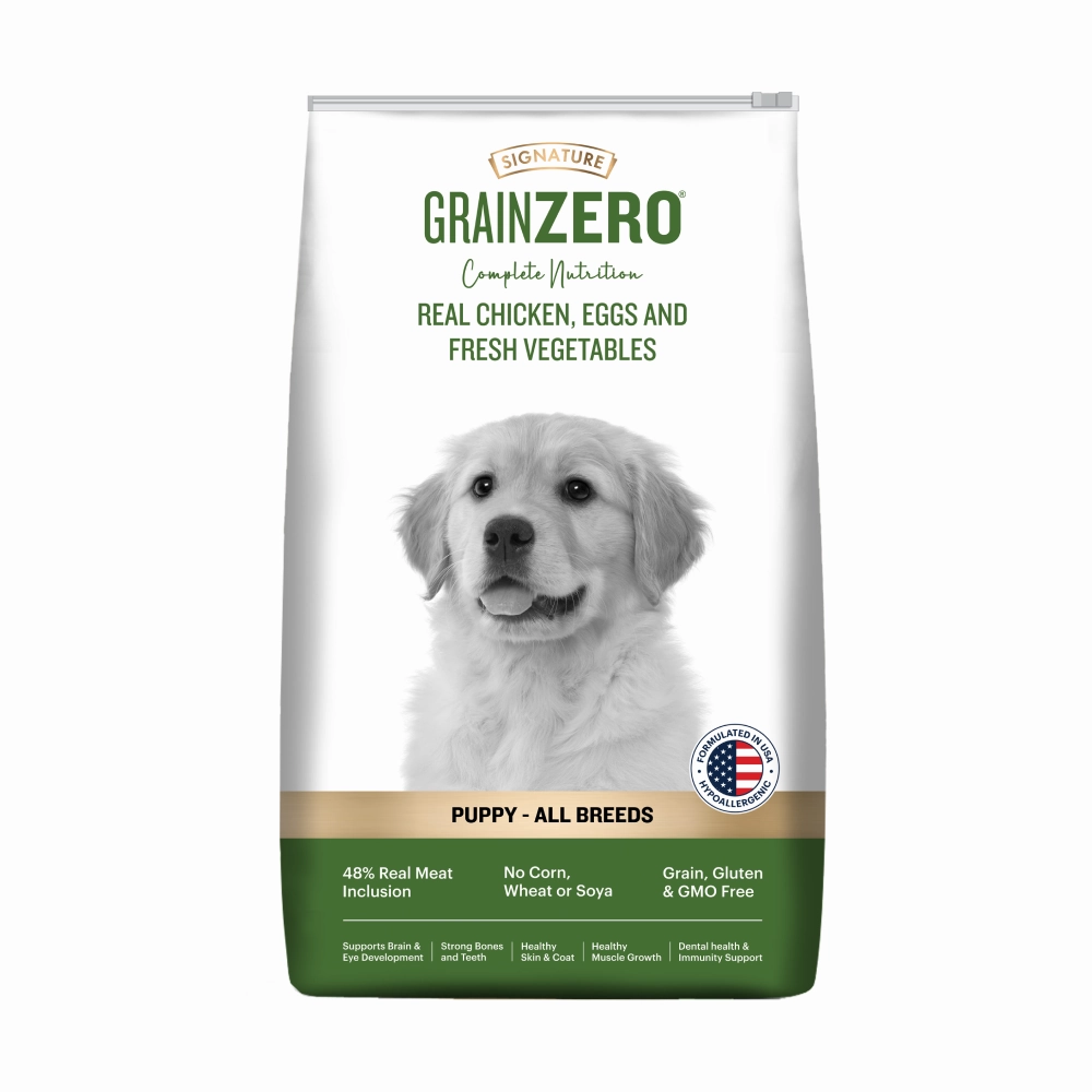 Signature Freedom Chicken and Rice Recipe and Grain Zero Real Chicken, Egg and Vegetables Puppy Dog Dry Food Combo