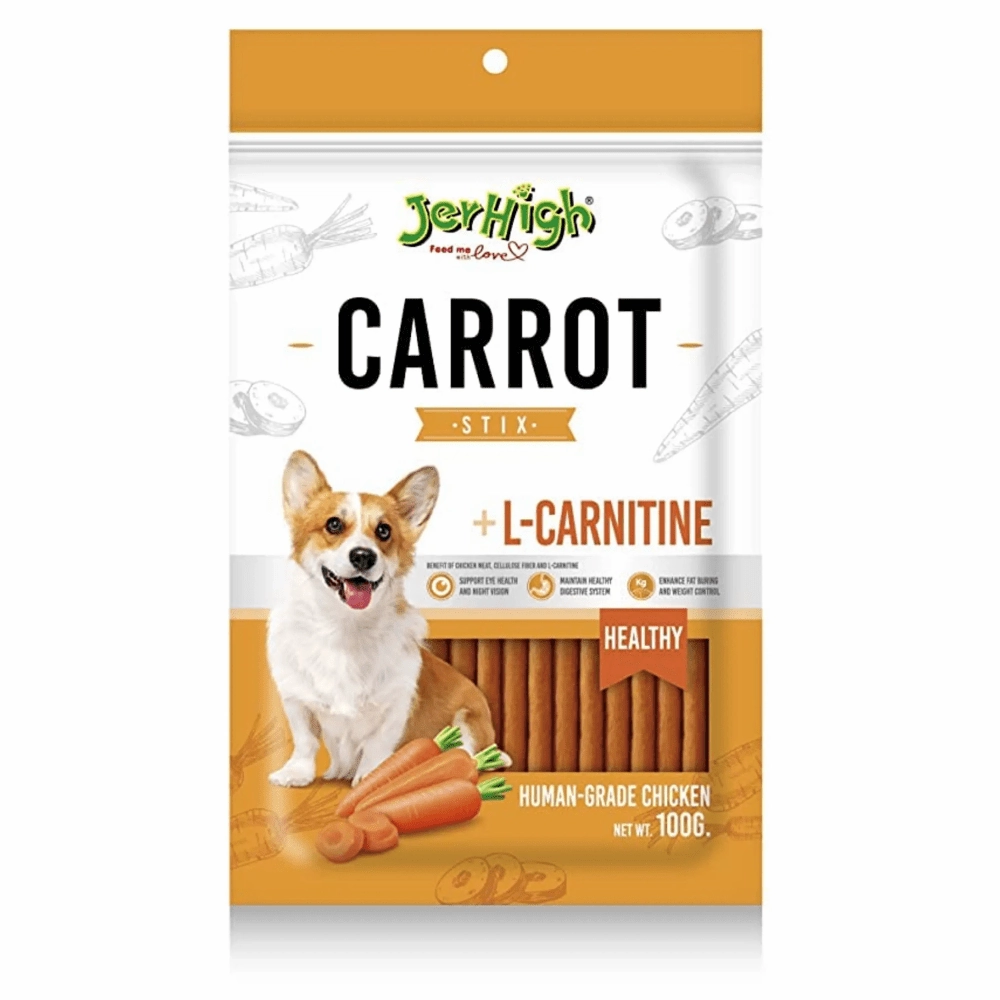 Signature Grain Zero Chicken Chunks Gravy Wet Food, JerHigh Carrot Sticks Dogs Treat Combo