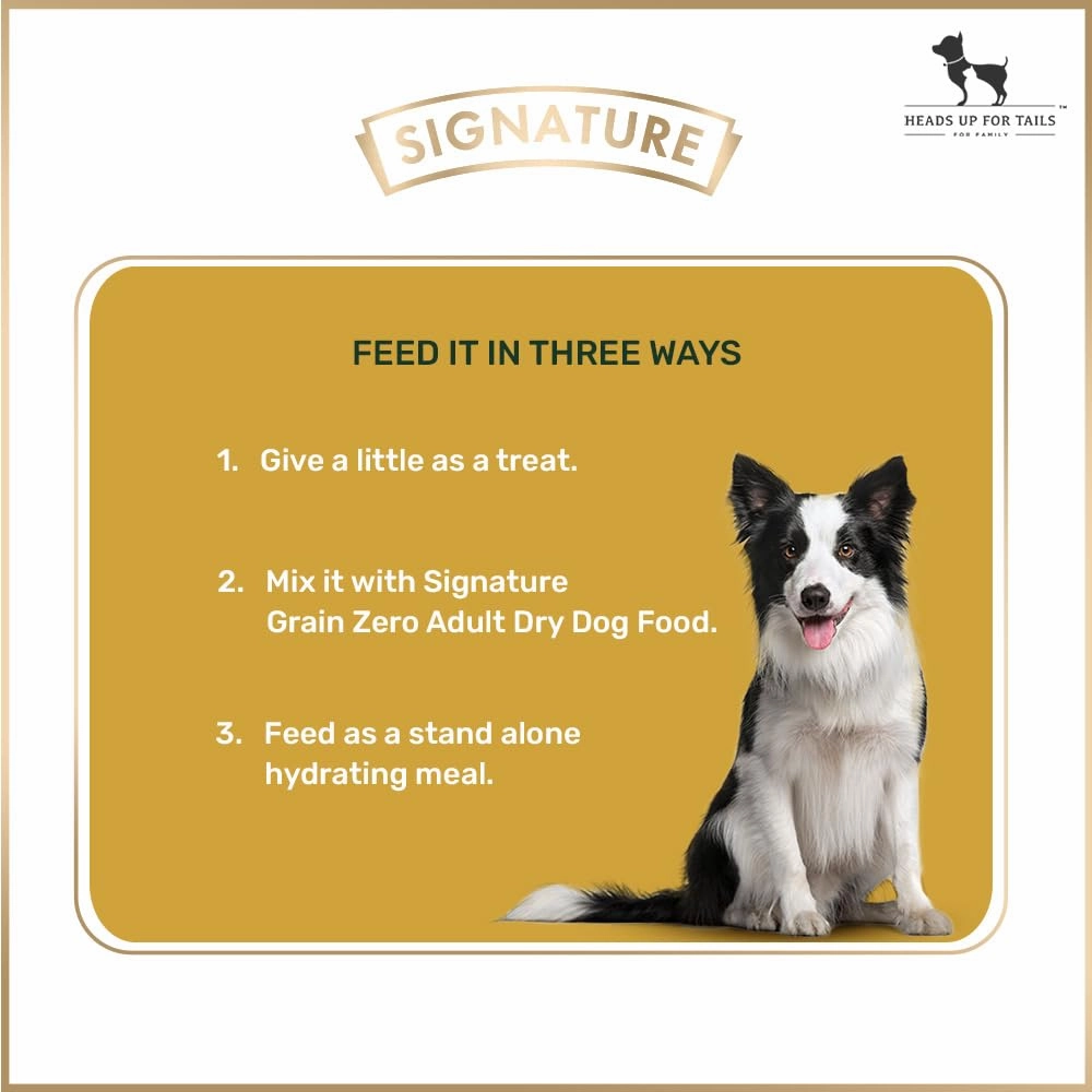 Signature Grain Zero Chicken Chunks Gravy Wet Food, JerHigh Carrot Sticks Dogs Treat Combo