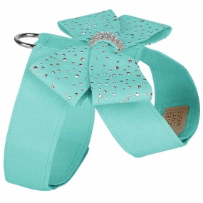 Silver Stardust Nouveau Bow Tinkie Dog Harness Tiffi Blue