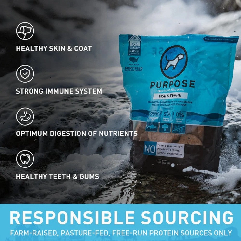 Single Protein Fish & Veggie Freeze Dried Dog Food