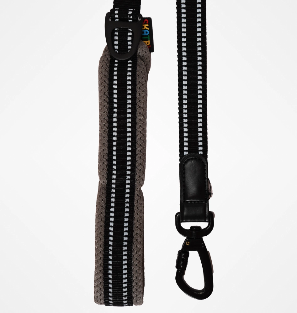 Skatrs Adventure in Style & Comfort Eclipse Leash for Dogs and Cats (Black)