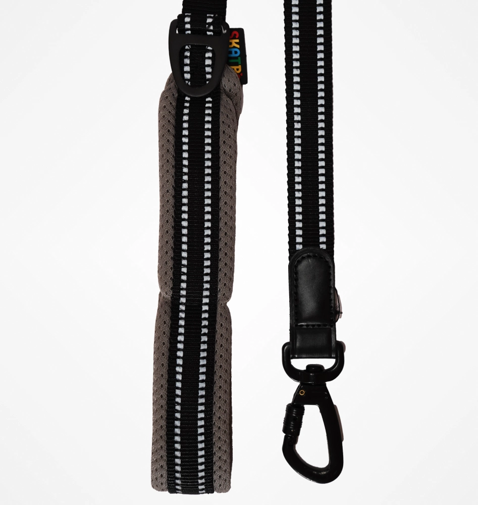Skatrs Adventure in Style & Comfort Eclipse Leash for Dogs and Cats (Black)