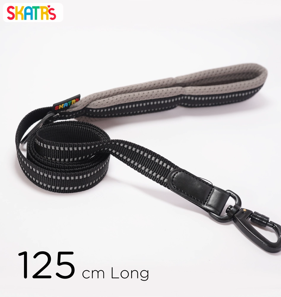 Skatrs Adventure in Style & Comfort Eclipse Leash for Dogs and Cats (Black)