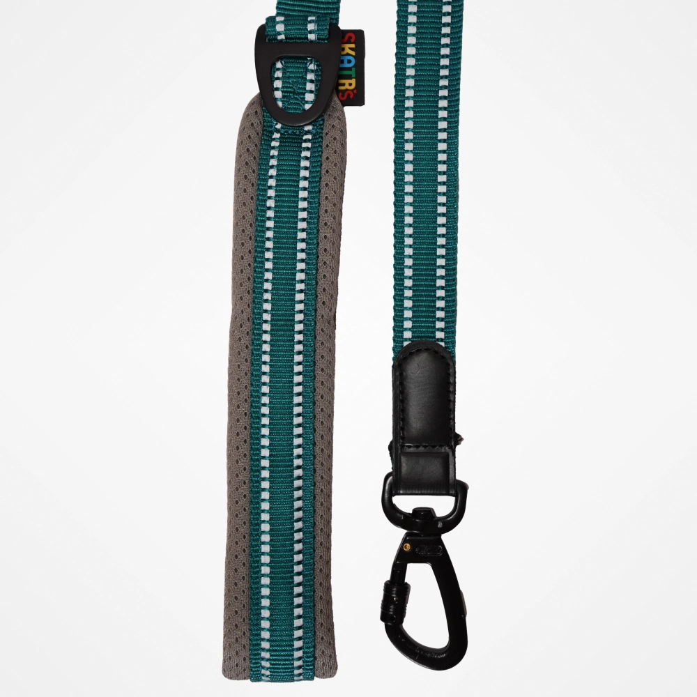 Skatrs Adventure in Style & Comfort Ocean Wave Leash for Dogs and Cats (Blue)