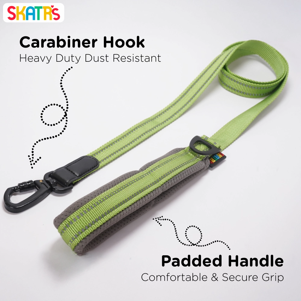 Skatrs Adventure in Style & Comfort Tropical Leash for Dogs and Cats (Green)