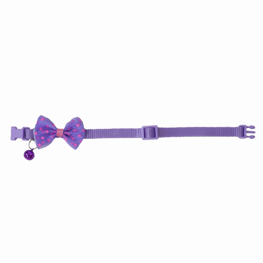 Skatrs Collar with Bow for Dogs and Cats (Purple)