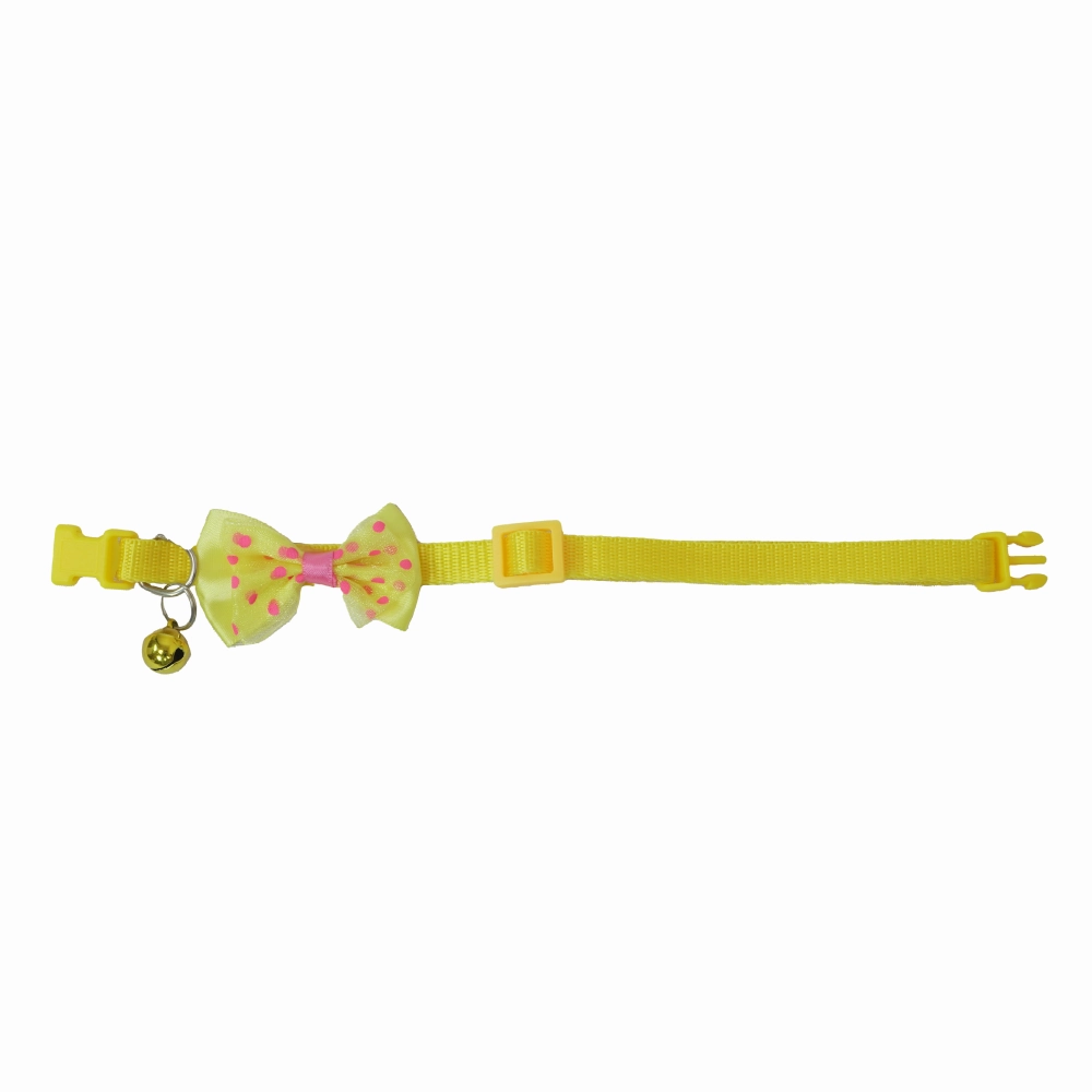 Skatrs Collar with Bow for Dogs and Cats (Yellow)