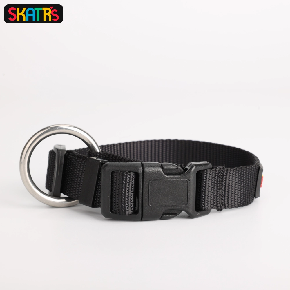 Skatrs Nylon Collar for Dogs and Cats (Black)