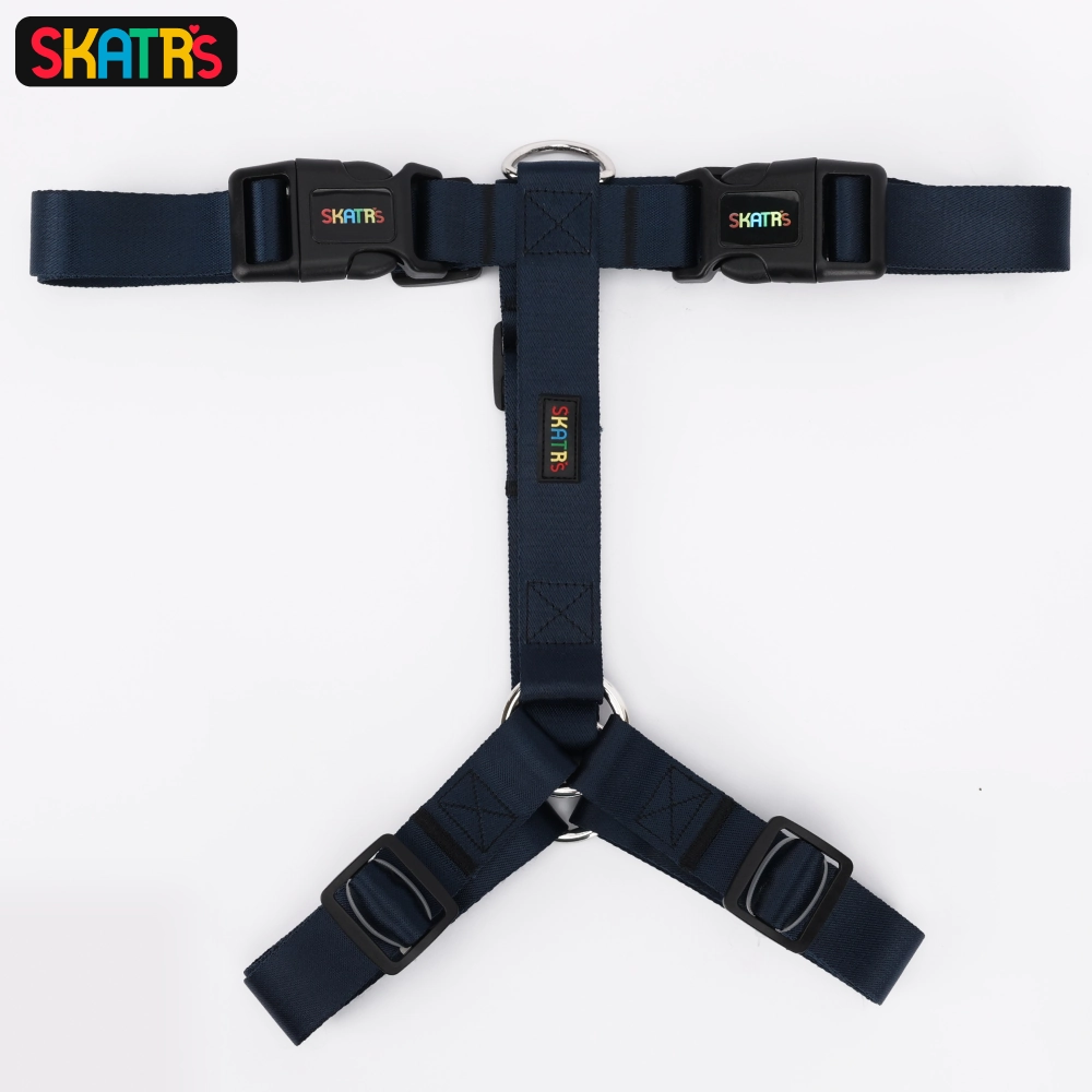 Skatrs Premium H Harness for Dogs (Midnight Blue)
